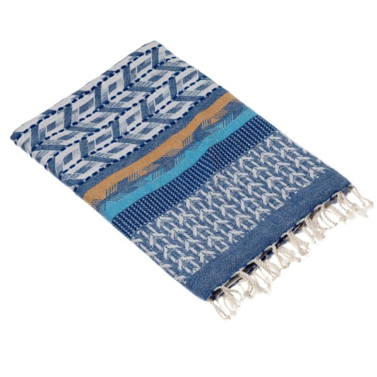 Luxe hamamdoek ESLA - 90x180 blauw
