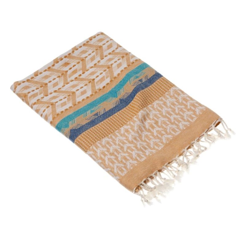 Luxe hamamdoek ESLA - 90x180 Caramel
