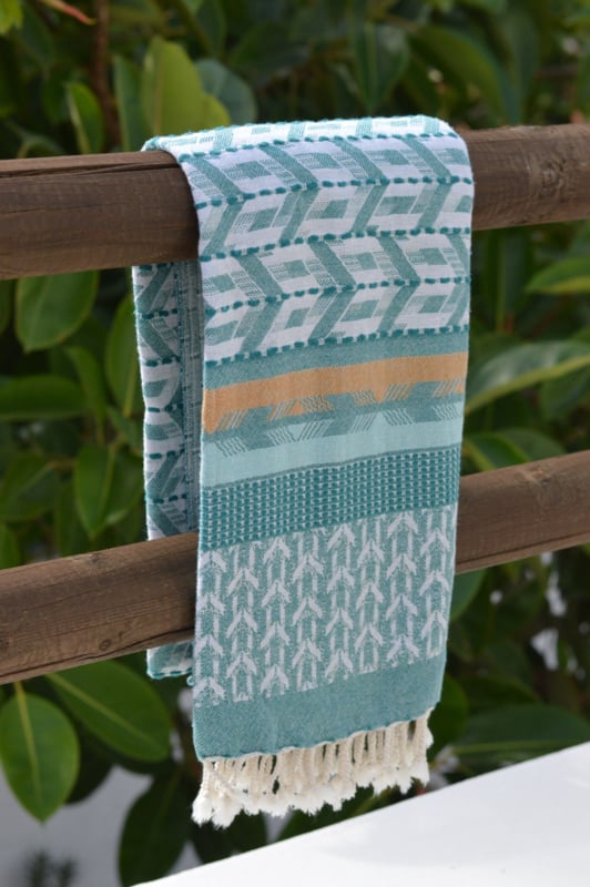 Luxe hamamdoek ESLA - 90x180 Petrol