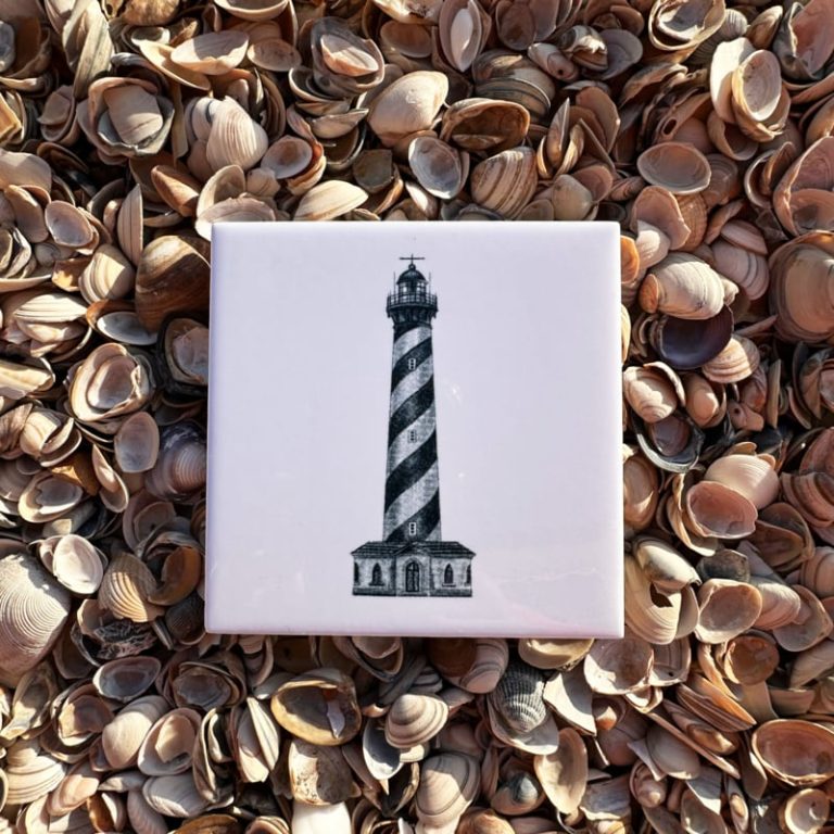 Wandtegel 11cm | Vuurtoren Westerlicht | Wad Anders Post Terschelling