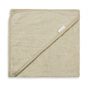 Badcape geborduurd met Terschelling – Cream