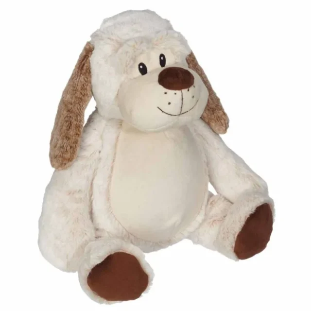 Hond knuffel met naam (41 cm), met geborduurde naam