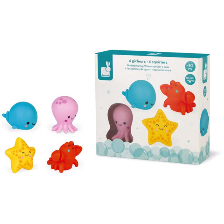 Janod Badspeelgoed – Spuitfiguren Zeedieren