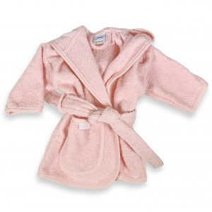 Kinderbadjas geborduurd met Terschelling – Blush