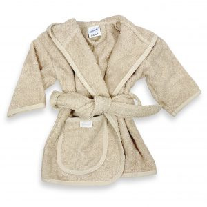 Kinderbadjas geborduurd met Terschelling – Cream
