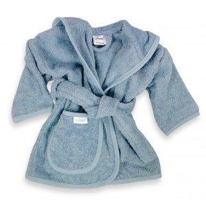 Kinderbadjas geborduurd met Terschelling – Grey-Blue