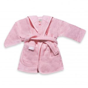 Kinderbadjas geborduurd met Terschelling – Roze