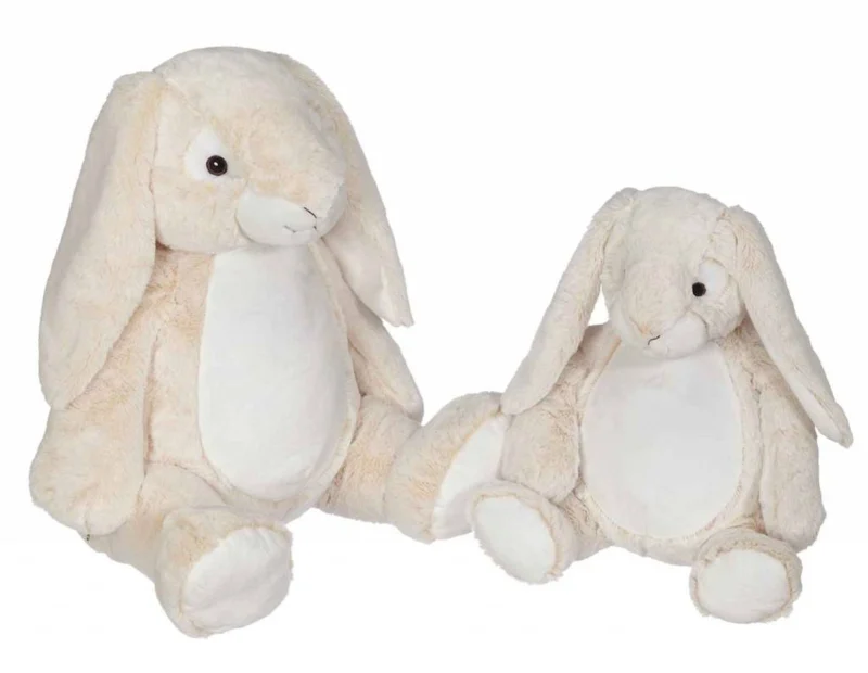 Konijn knuffel met naam (41 cm), met geborduurde naam