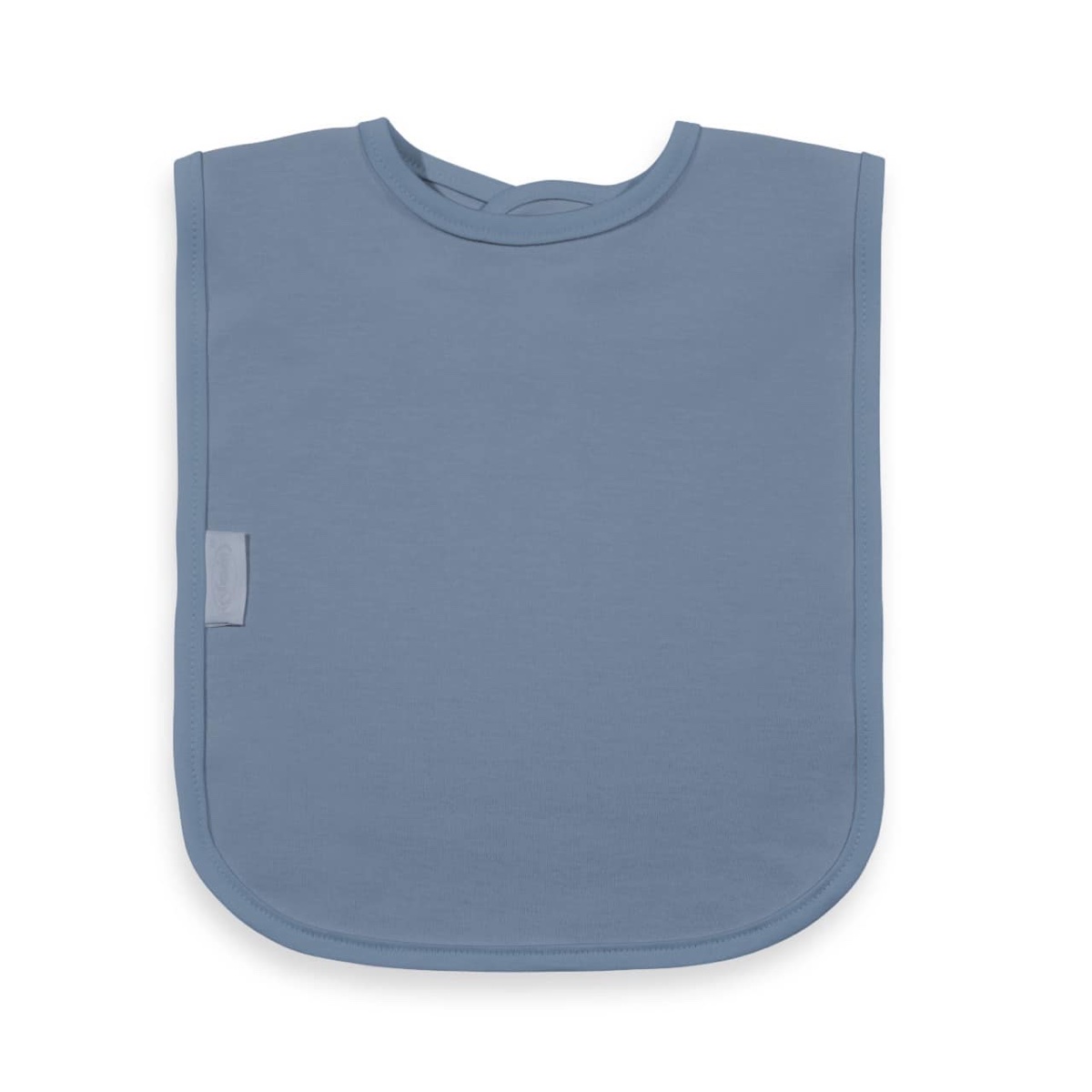 Slab jersey met marine-plaatje in Grey-blue