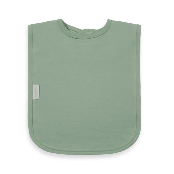Slab jersey met marine-plaatje in Stone green